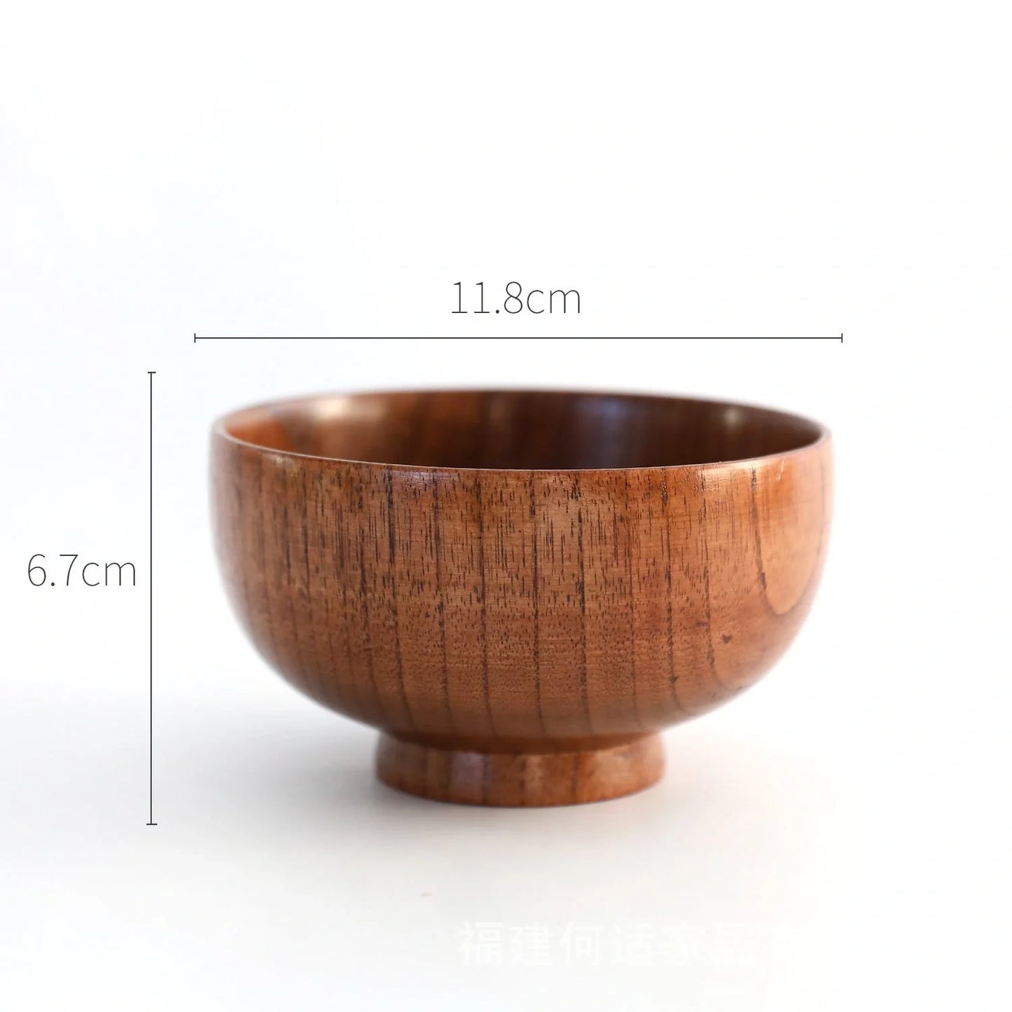 Handcrafted Japanese style wooden bowls for rice, soup, and salad