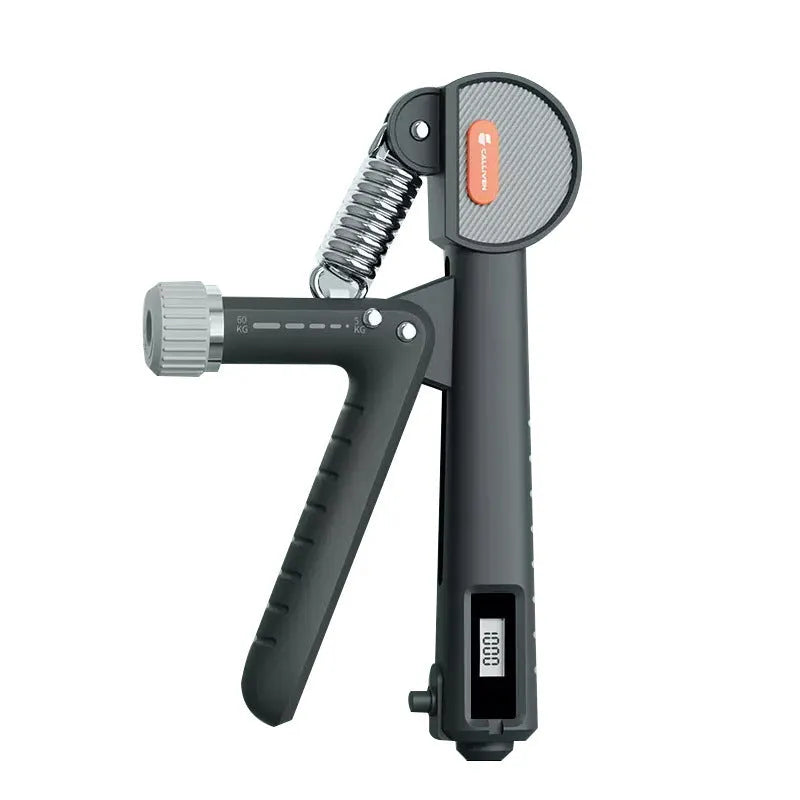 Adjustable count spring hand gripper in black, white, or green ABS plastic.