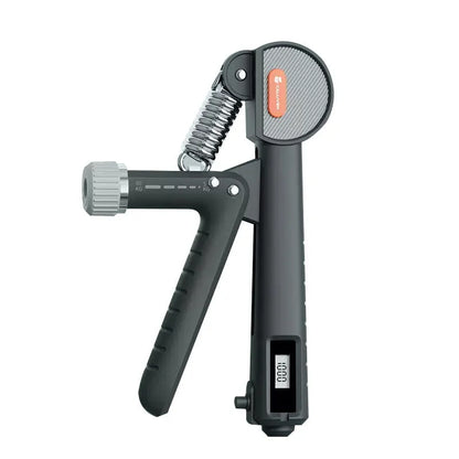 Adjustable count spring hand gripper in black, white, or green ABS plastic.