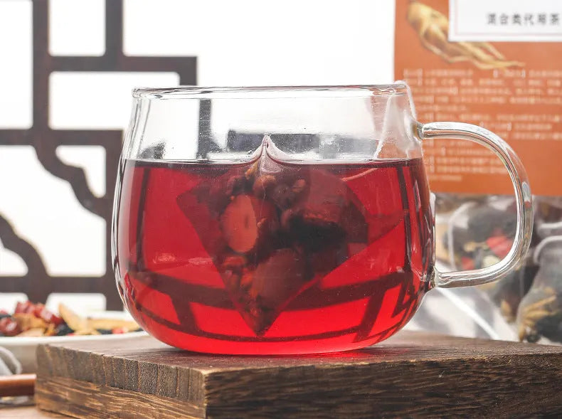 Ginseng Black Wolfberry Tea package with 40 individual 5g tea bags, total weight 200g