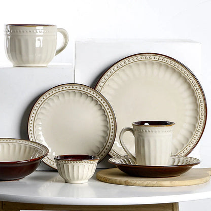 Ceramic Western Food Plate Set of 6 for versatile dining