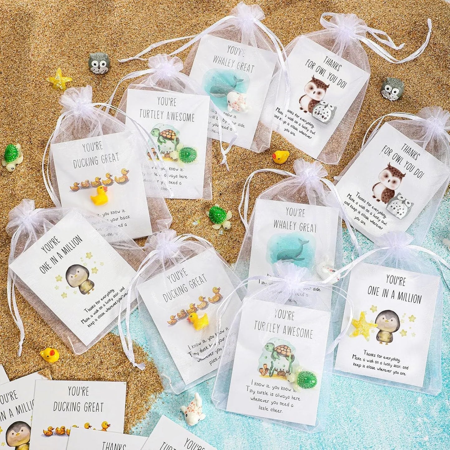 Stack of resin memo cards with pun inspirational design, measuring 9cm by 6cm, in set sizes from 5 to 100 pieces for office or home use.