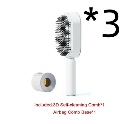 Premium self-cleaning hair brush with airbag massage technology for smooth, healthy hair