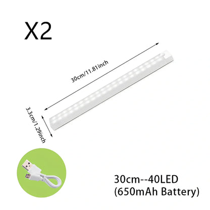 Wireless LED motion sensor night light with magnetic mounting in various sizes