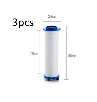 Premium 5-speed pressurized shower head with large water output, ABS construction, and modern minimalist design