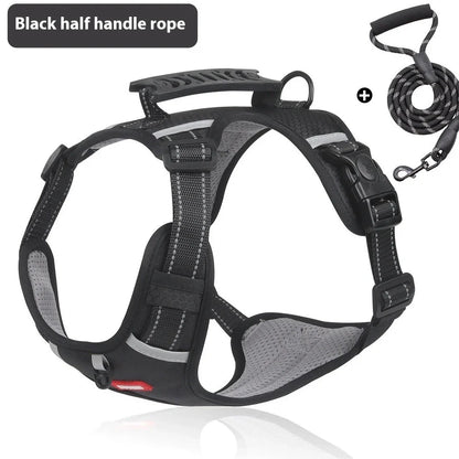 Reflective pet chest strap in multiple colours with adjustable design for night walk safety