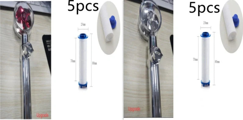 Turbo Propeller Shower Head with 360° fan extension and holder for a luxurious shower experience
