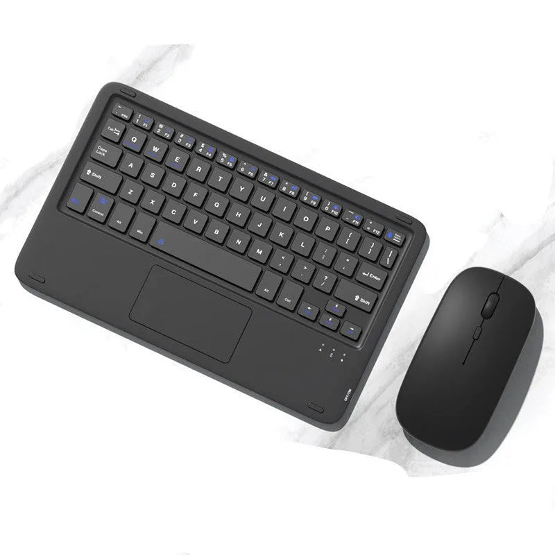 Wireless Bluetooth keyboard and mouse combo kit in pink with charging cable