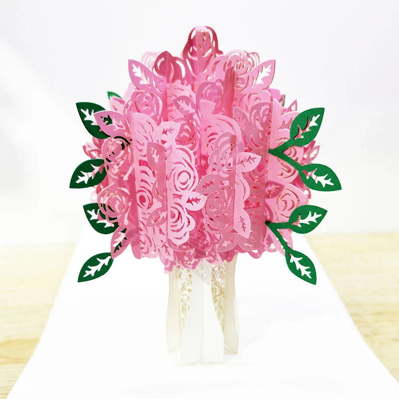 Exquisite 3D pop-up greeting cards for lovers, featuring a variety of romantic motifs like roses, landscapes, and couples.