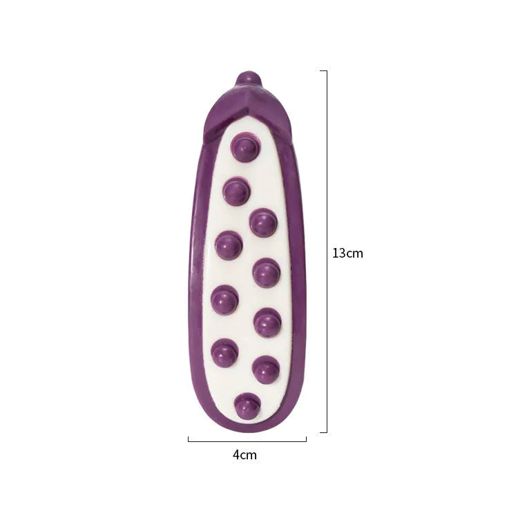 Purple and green meat-scented dog chewing toy resistant to biting teeth in large and small sizes
