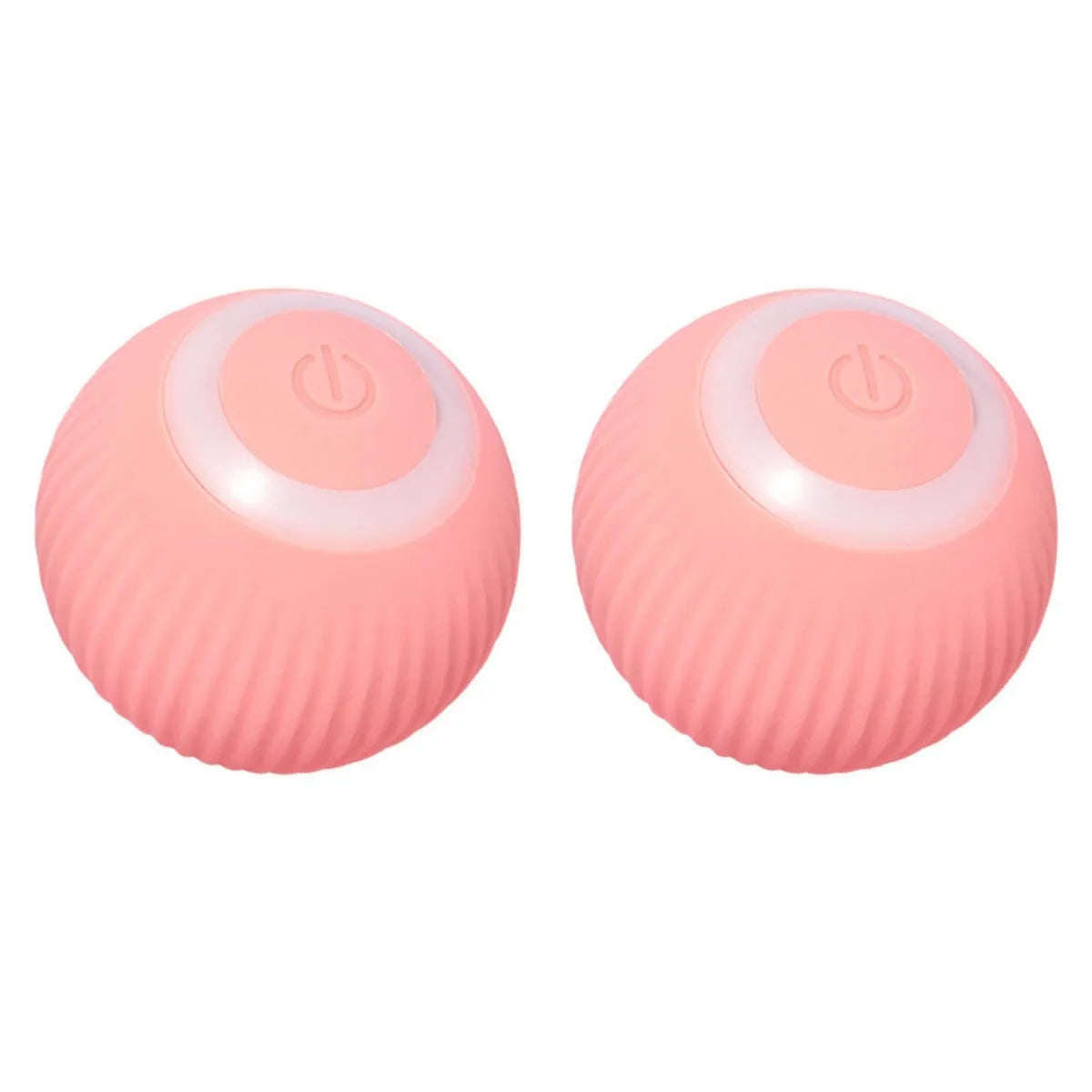 Green automatic rotating ball cat toy with 43mm diameter for interactive pet play