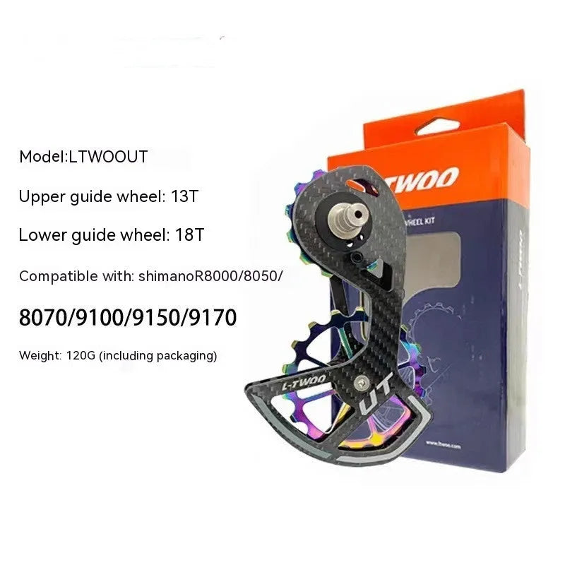 LTWOO 105 rear derailleur pulley wheel replacement for Shimano R7000 with 13T upper and 18T lower jockey wheels