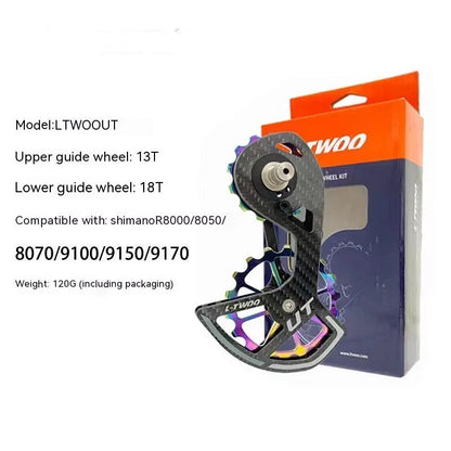 LTWOO 105 rear derailleur pulley wheel replacement for Shimano R7000 with 13T upper and 18T lower jockey wheels