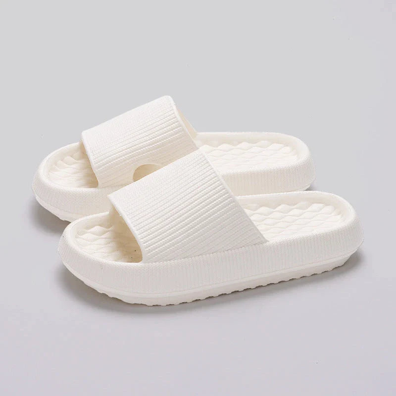 Comfortable and stylish EVA flip flops in various colors with unique rhombus stripe design