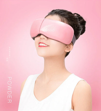 Bluetooth-compatible eye massager with hot compress and kneading functions