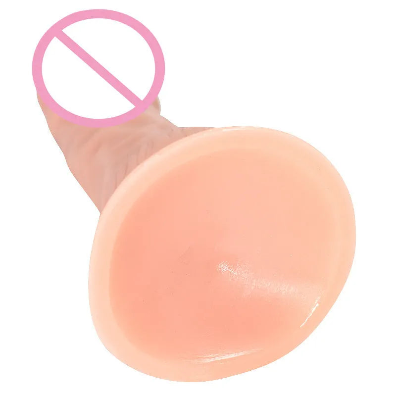 Skin colour bullet-shaped butt plug showing tapered design, 17.5cm length