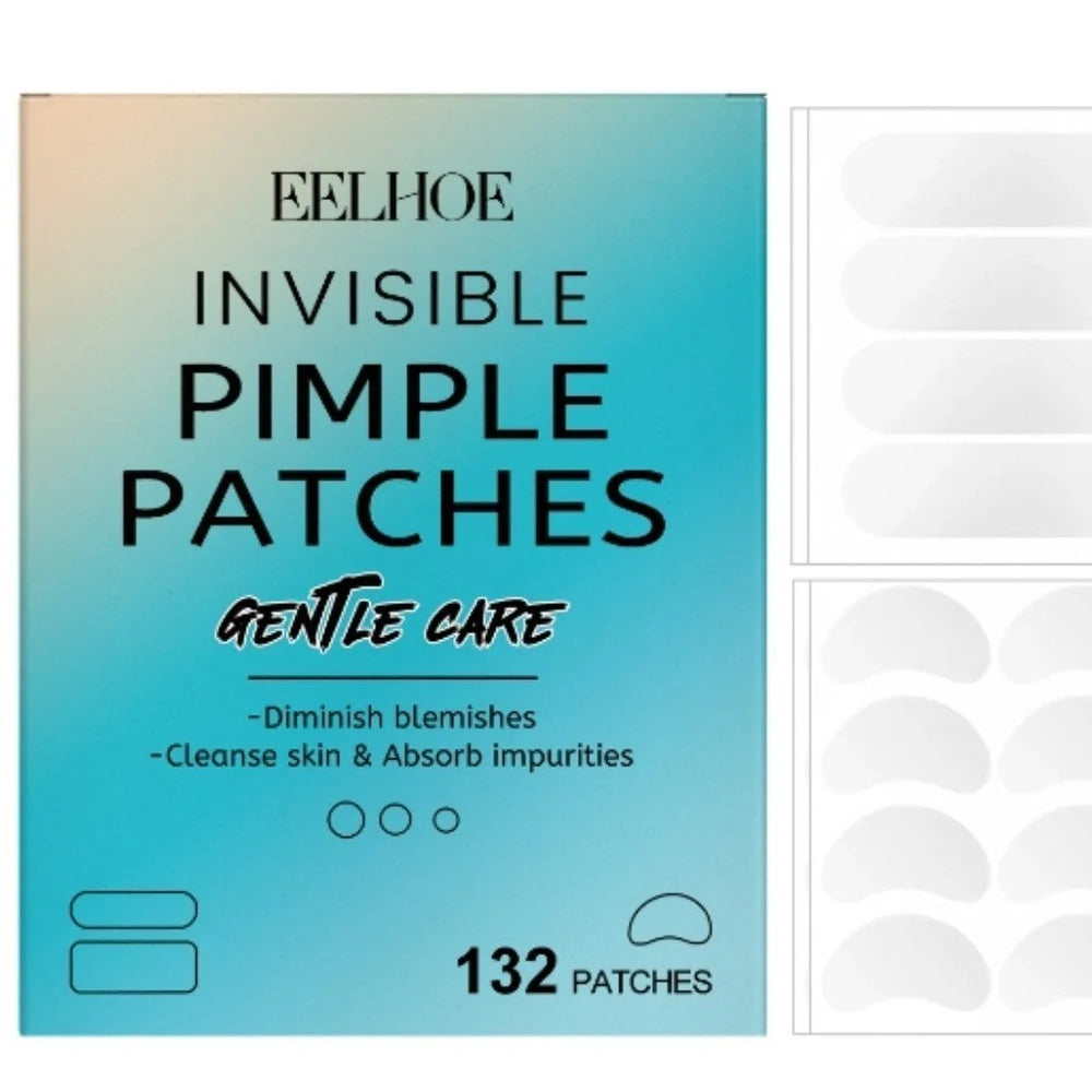 132 transparent hydrocolloid acne patches with tea tree oil and salicylic acid for blemish treatment