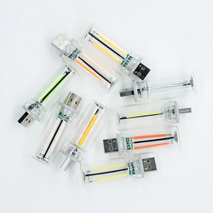 Transparent USB touch control night lamp with 22mm diameter glass housing