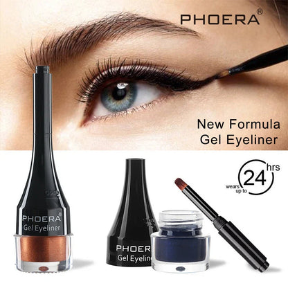 PHOERA Ten-Colour Eyeliner Set showcasing vibrant shades for creative eye makeup looks