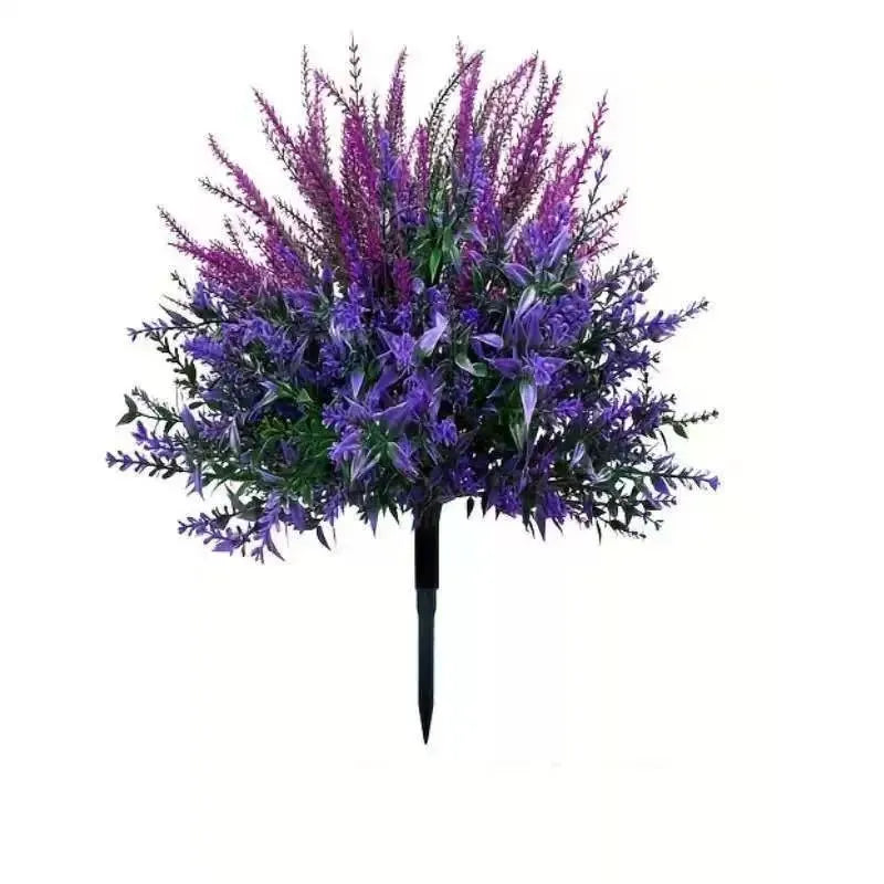 Plastic decorative flower stake in red, white or purple colours for garden or desktop decoration