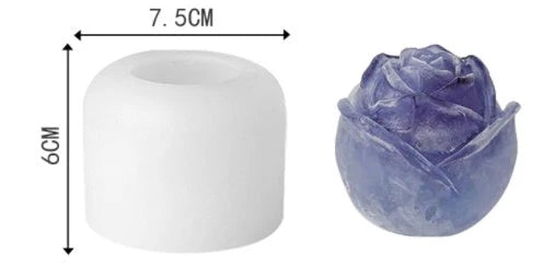 Versatile silicone rose-shaped mold for crafting candles, soaps, chocolates, and more