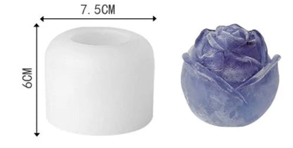 Versatile silicone rose-shaped mold for crafting candles, soaps, chocolates, and more