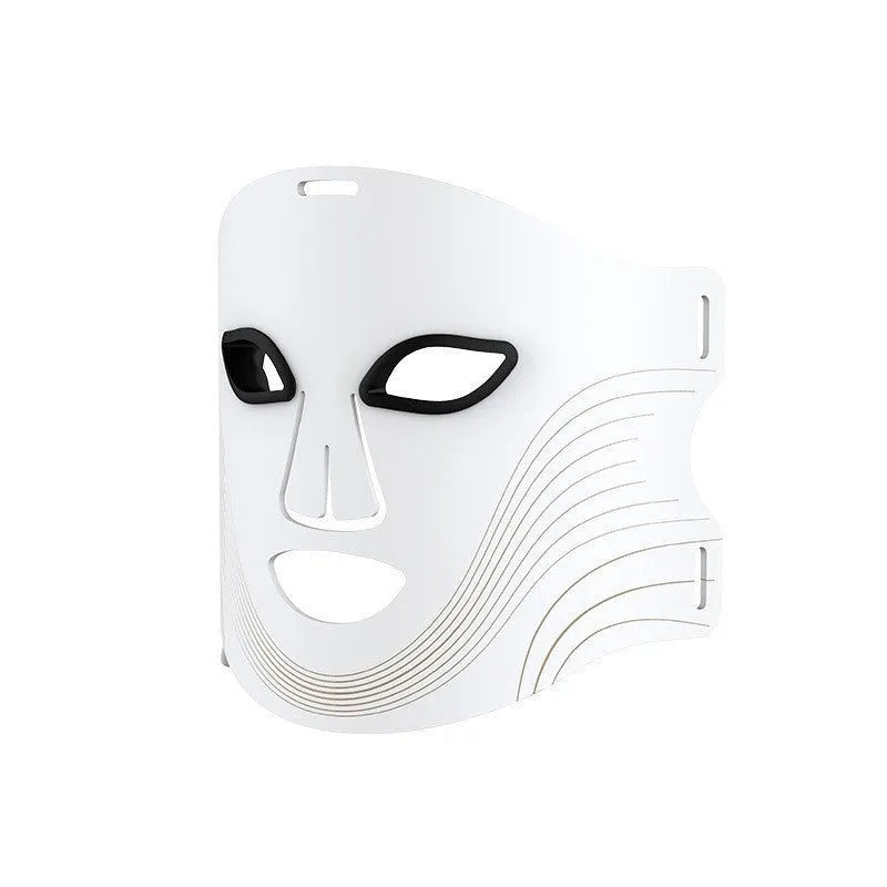 Black LED photon beauty mask for face and neck light therapy treatment at home