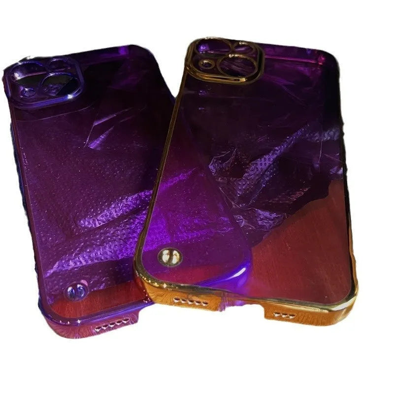 Glitter epoxy phone case with 3D five-pointed star design for iPhone models