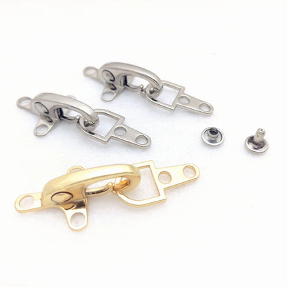 Zinc alloy aircraft buckle decorative clip in bronze, gold, gun, or silver finish.