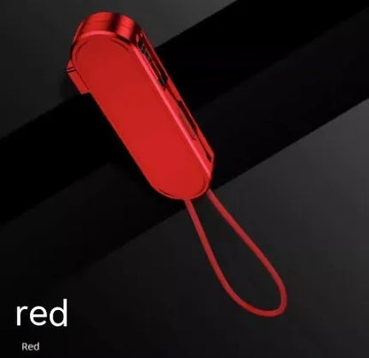 Magnetic three-in-one USB charging cable in black, white, or red colour with 0.4m length