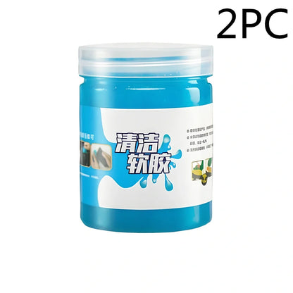 Blue vehicle soft glue gap cleaner tool, 200g box, 7cm height for removing debris from car crevices