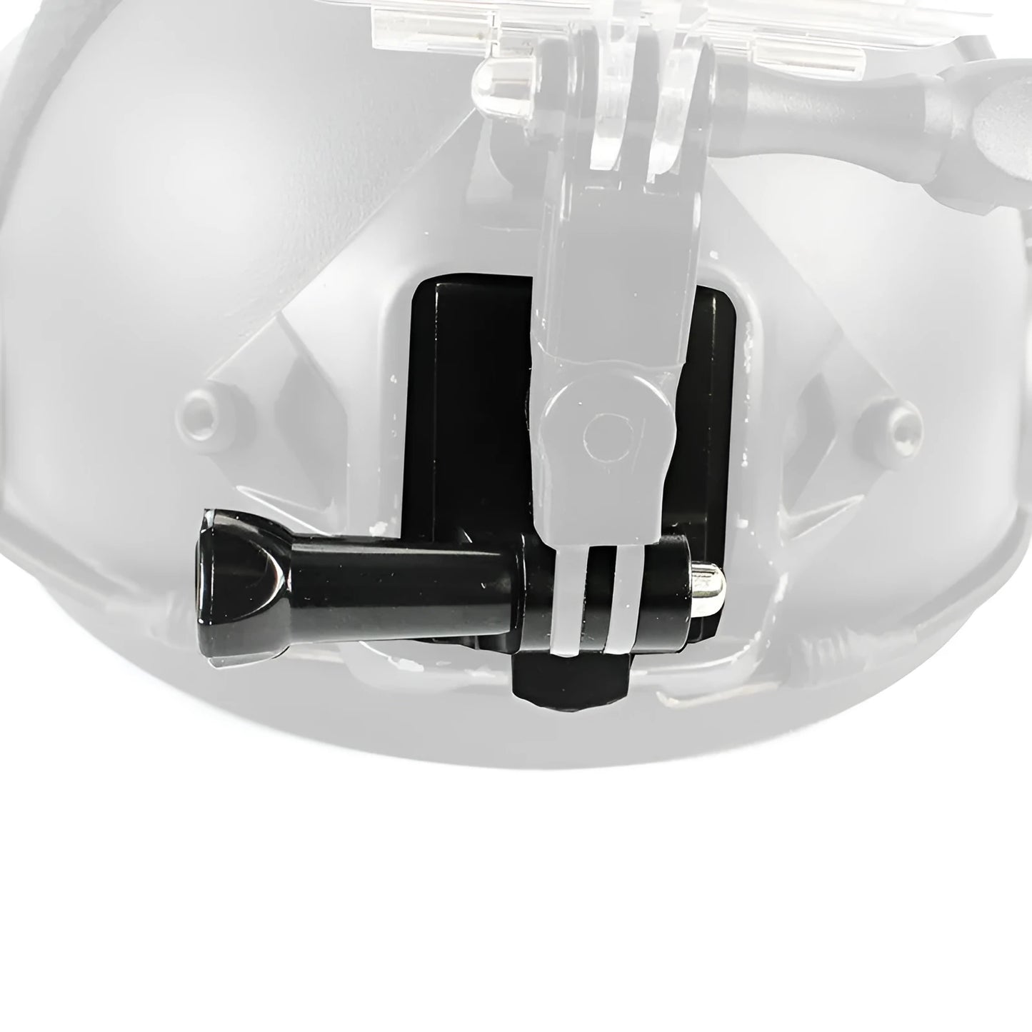 Black helmet holder extension rod with quick release bracket for GoPro Hero 3 and 4 cameras