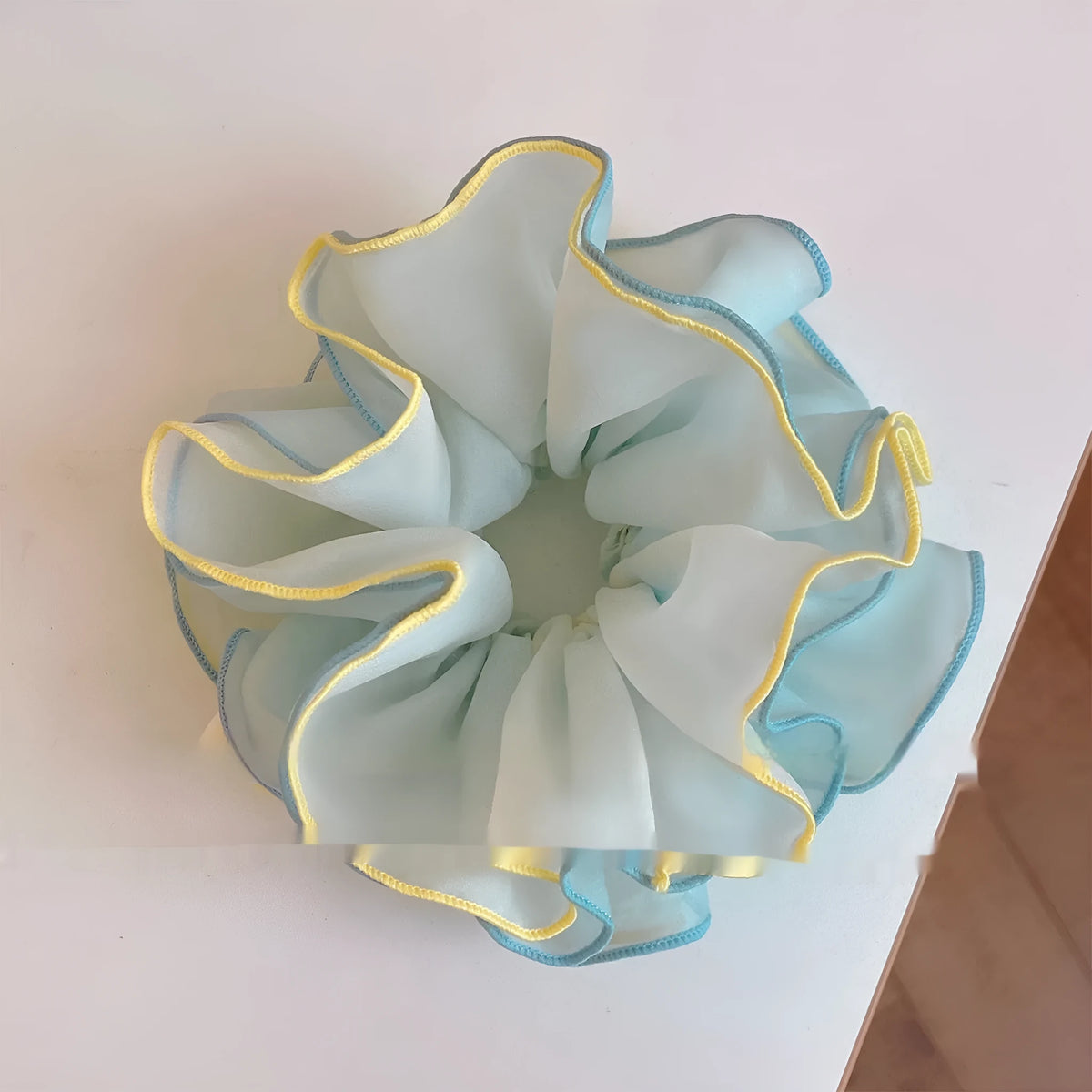 Korean style cloth hairband for women in mint green, pink purple, and orange colour options.