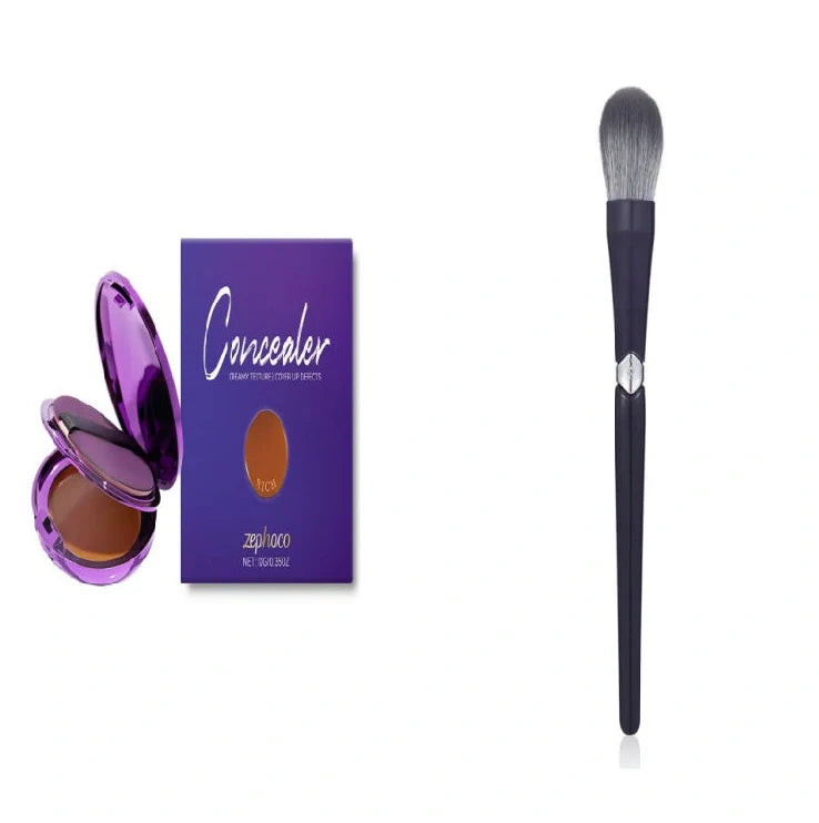 Efficient concealer plate with six colour options including Dark Skin, Ivory white, and Natural colour