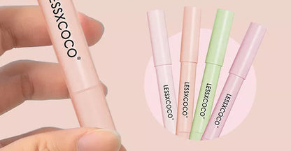 Romantic fragrance solid aromatherapy lip pencil set in orange, pink, green, and yellow