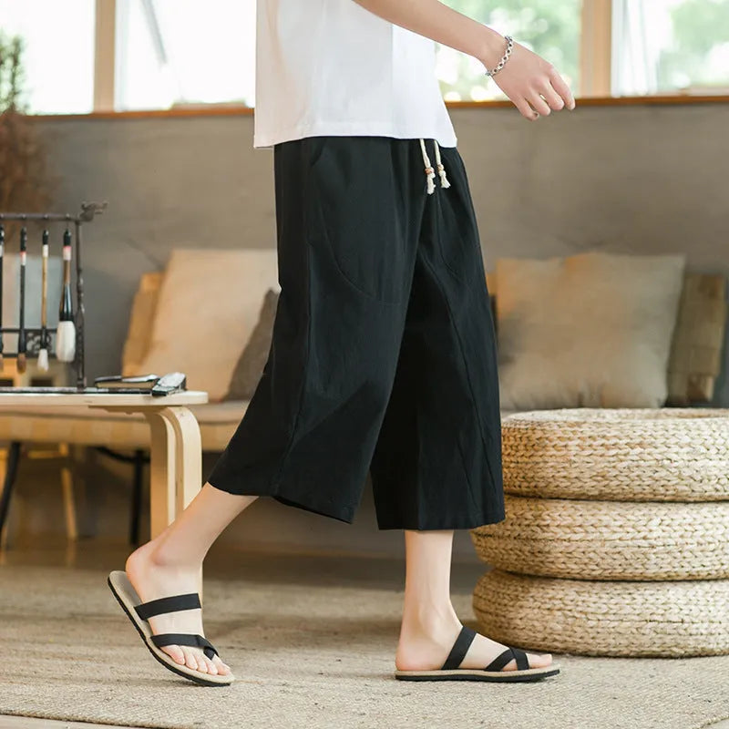 Plus size linen summer shorts in straight leg cut available in five colours