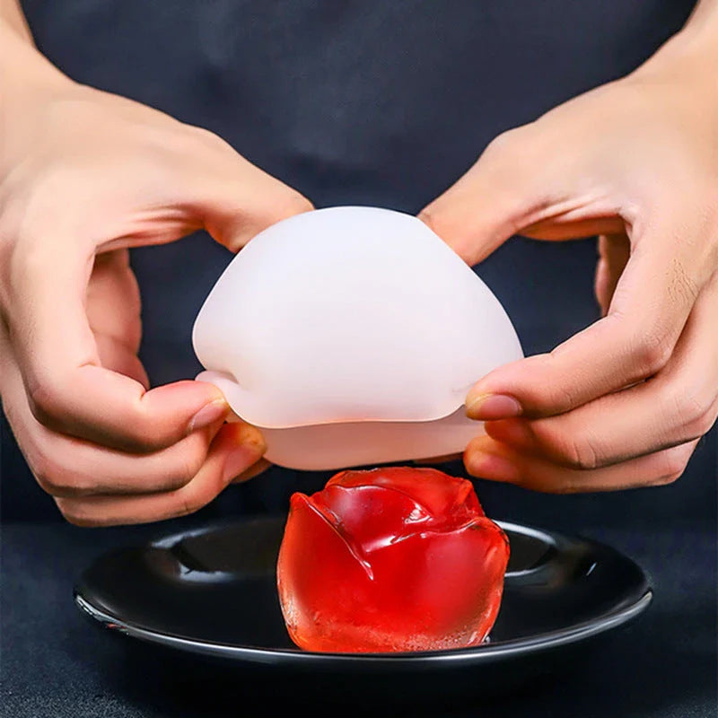 Versatile silicone rose-shaped mold for crafting candles, soaps, chocolates, and more