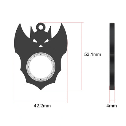 Halloween-themed bat demon ghost fidget spinner keychain toy for stress relief