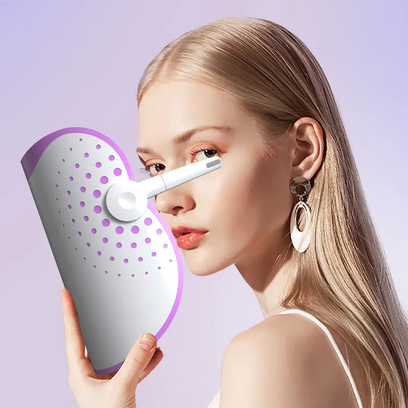 White and purple photon beauty mask IPL device with spectrometer for home skin treatment