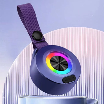 Outdoor portable wireless Bluetooth speaker with coloured light, waterproof, and Bluetooth 5.0