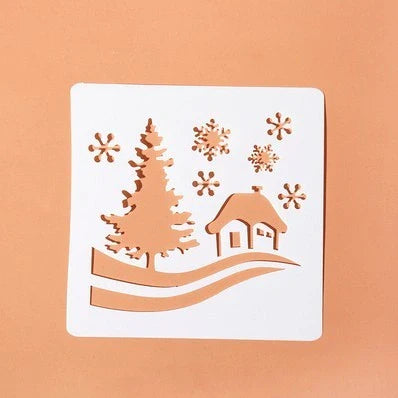 DIY Christmas Hand Tent Album Template Set for festive crafting projects