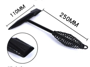 Electric welding slag hammer with high carbon steel head and spring handle for rust removal.