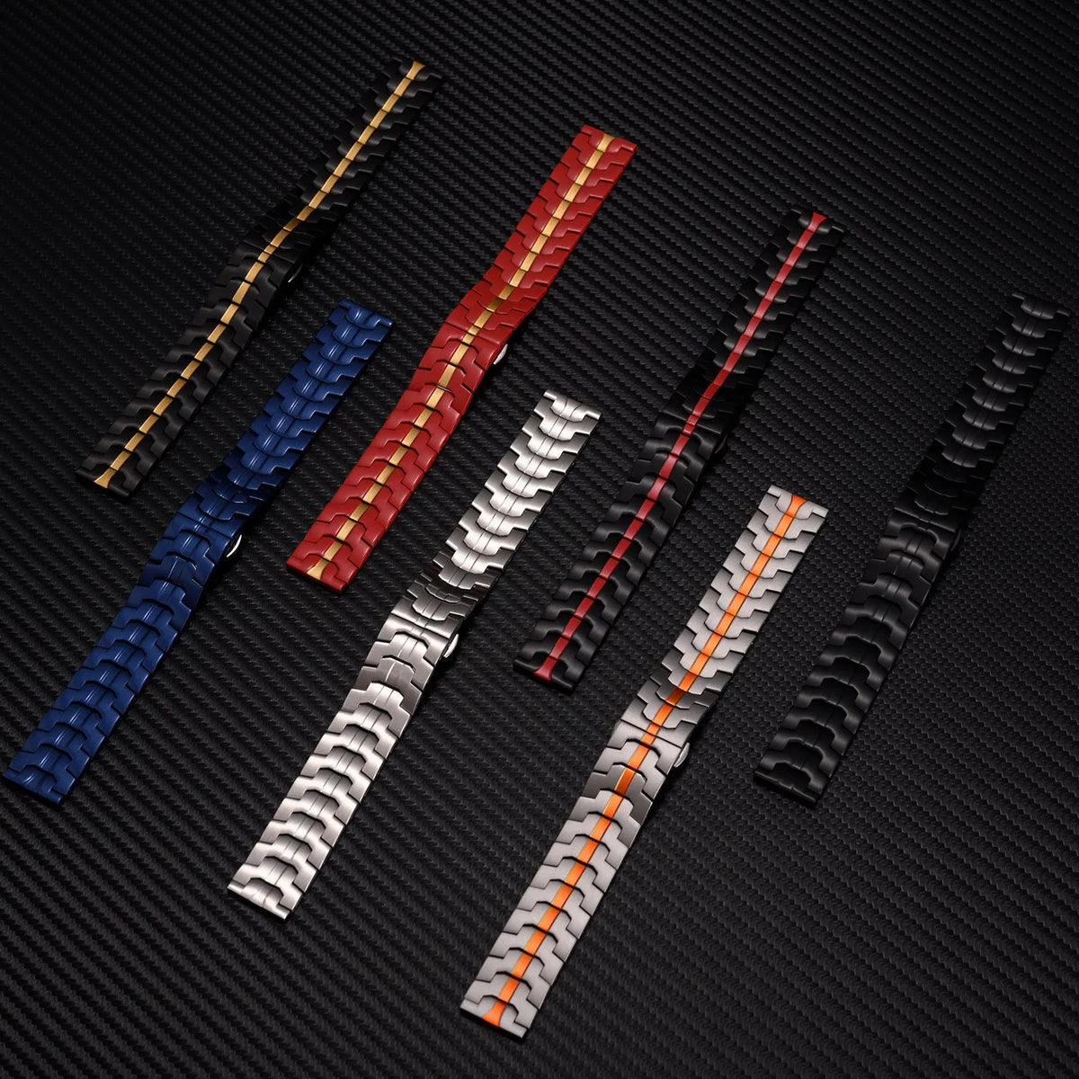 Stainless steel watch band for Samsung Galaxy Watch with universal 20mm or 22mm fit in various colours