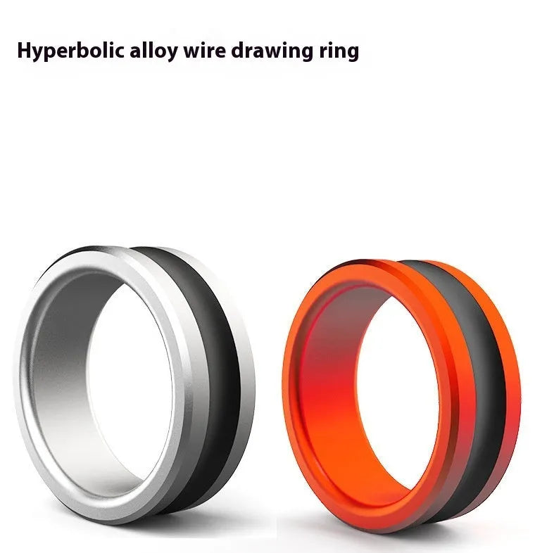 Orange and silver alloy fishing hand guard with non-slip pull loop