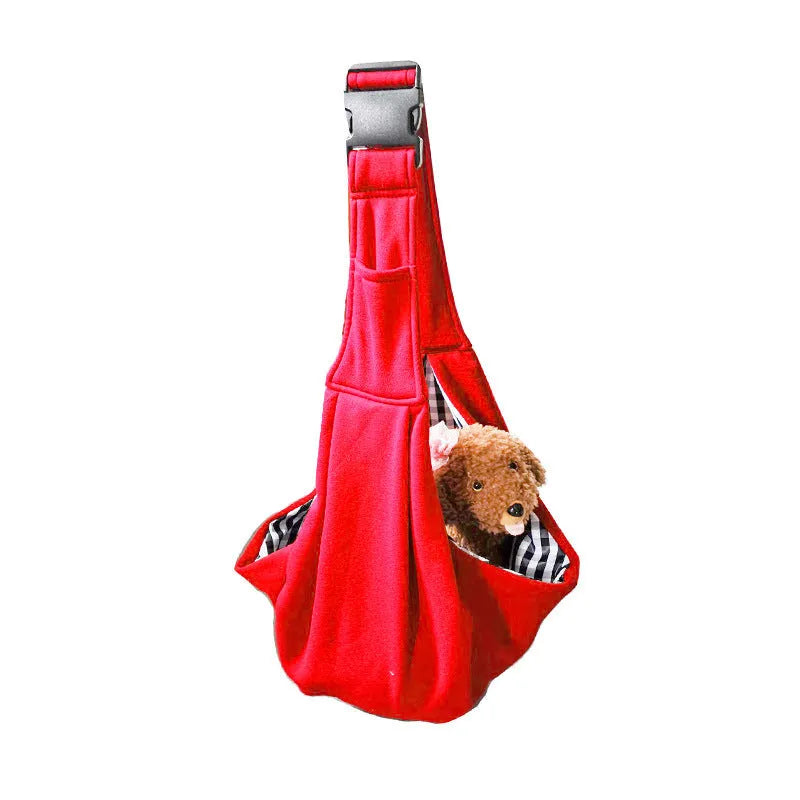 Soft polyester adjustable shoulder strap pet bag for small dogs up to 7.5kg in multiple colour options.