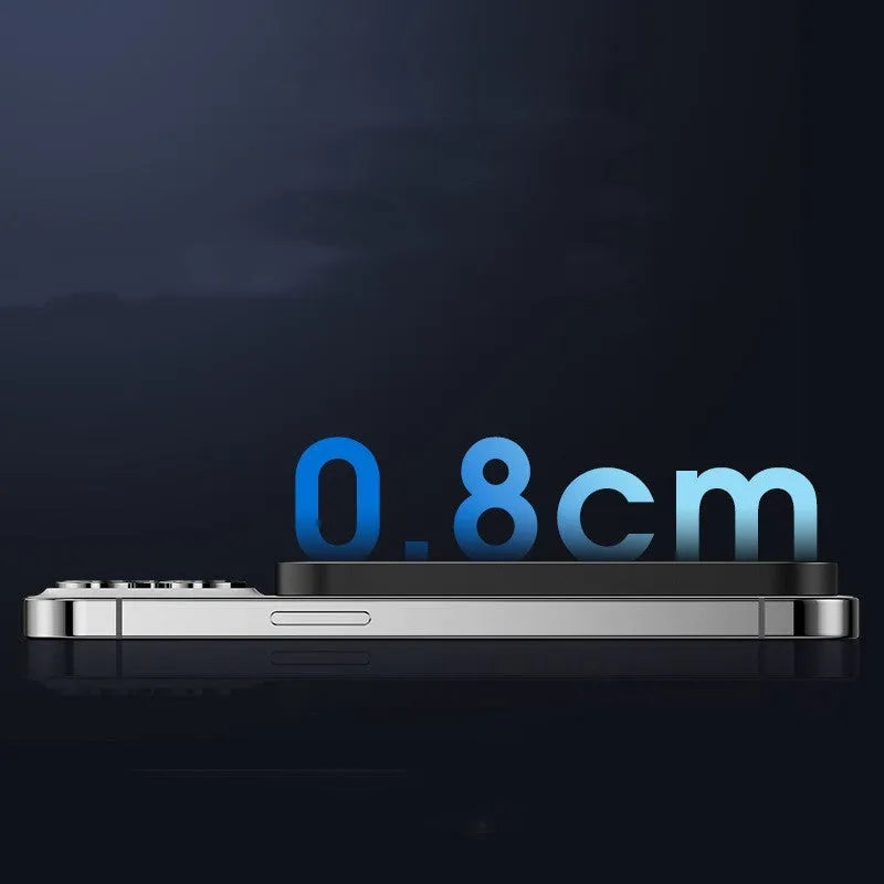 Black and titanium gold magnetic wireless alloy power bank showing capacity options.