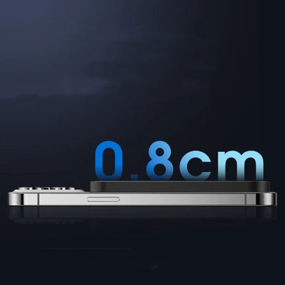 Black and titanium gold magnetic wireless alloy power bank showing capacity options.