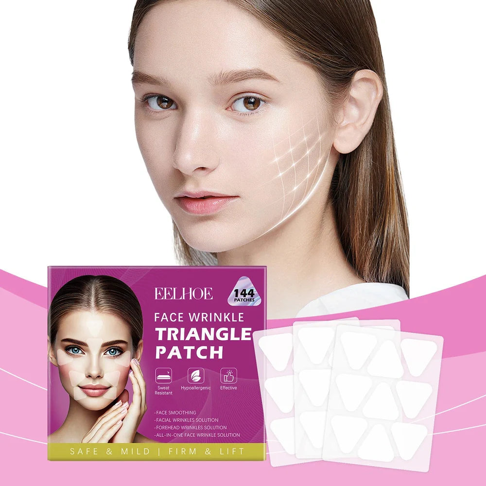 Facial skin fine lines nursing adhesive bandage with 144 hyaluronic acid patches in packaging