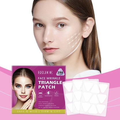 Facial skin fine lines nursing adhesive bandage with 144 hyaluronic acid patches in packaging