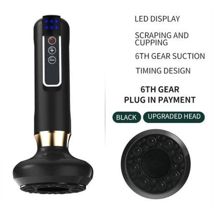 Electric Massage Body Cupping Set with 12 Adjustable Suction Levels, Infrared Heating, and One-Touch Pressure Relief for Relaxation, Slimming, and Anti-Cellulite Benefits